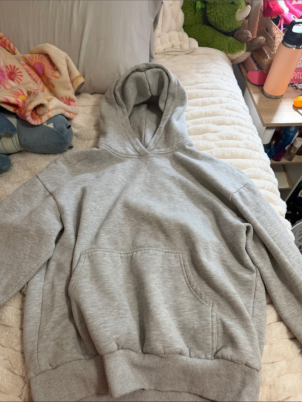Men's Gray Crewneck Hoodie — Classic Pullover Sweatshirt